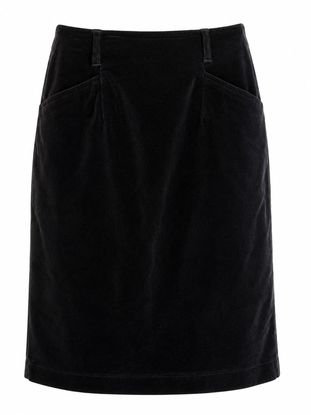 Eddie Bauer Black Vintage Velvet 100% Cotton Skirt size 4
